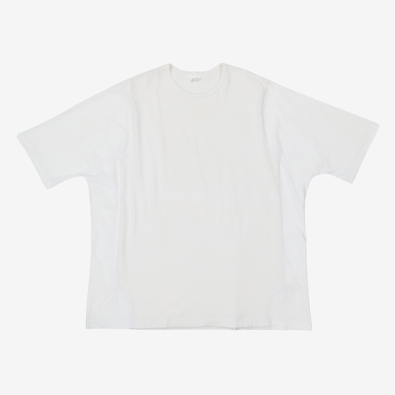 CDG Flatlocked Oversized Tee XL White