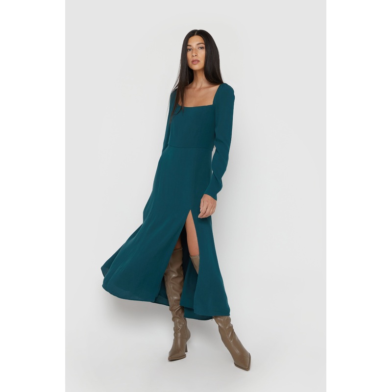 MIDI DRESS WITH SLIT Seamoss Extra Small