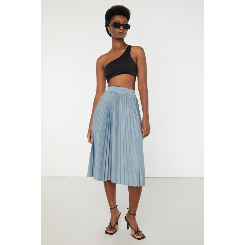 MIDI PLEATED SKIRT Stormy Sea Small