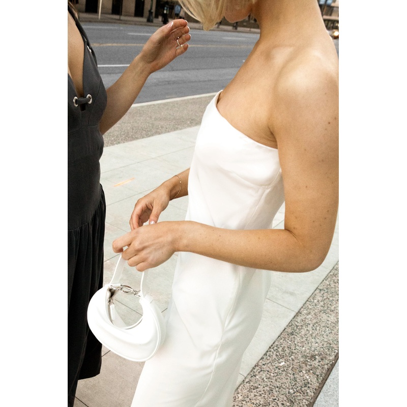 MINI CRESCENT HANDBAG Cream One Size