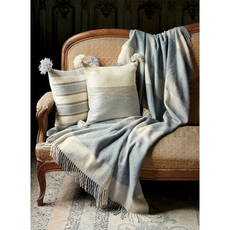Tonal Plaid Blanket Periwinkle