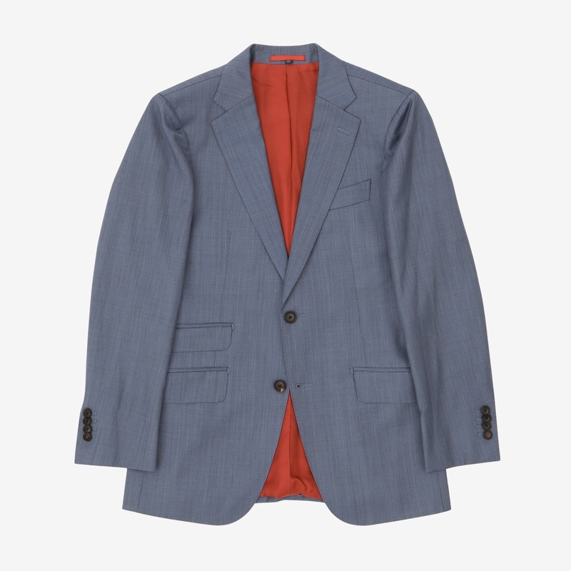 Wool Suit (Fits XS) EU 44 Blue