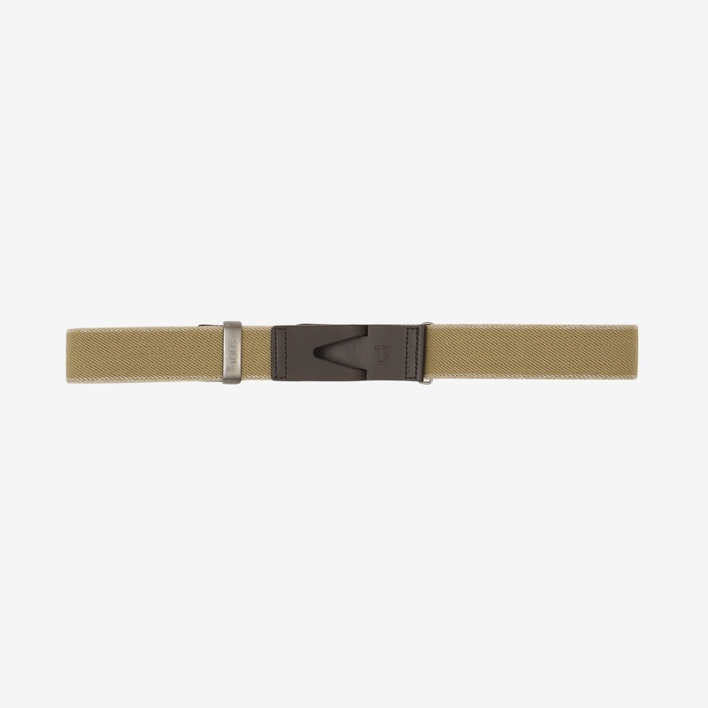 Canvas Leather Belt 90 Beige