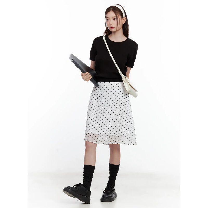 Lightweight Round-Neck Top CL502 Black S/M