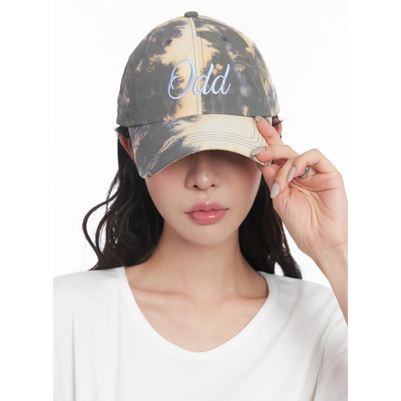 Tie-Dye Embroidered Baseball Cap IC503 Gray One Size