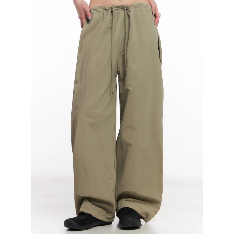 Nylon Cargo Relaxed-Fit Pants IC503 Dark green M/L