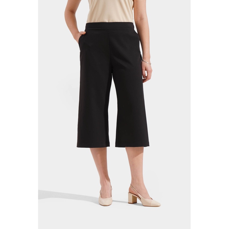 Pull Up Culottes Black Extra Small