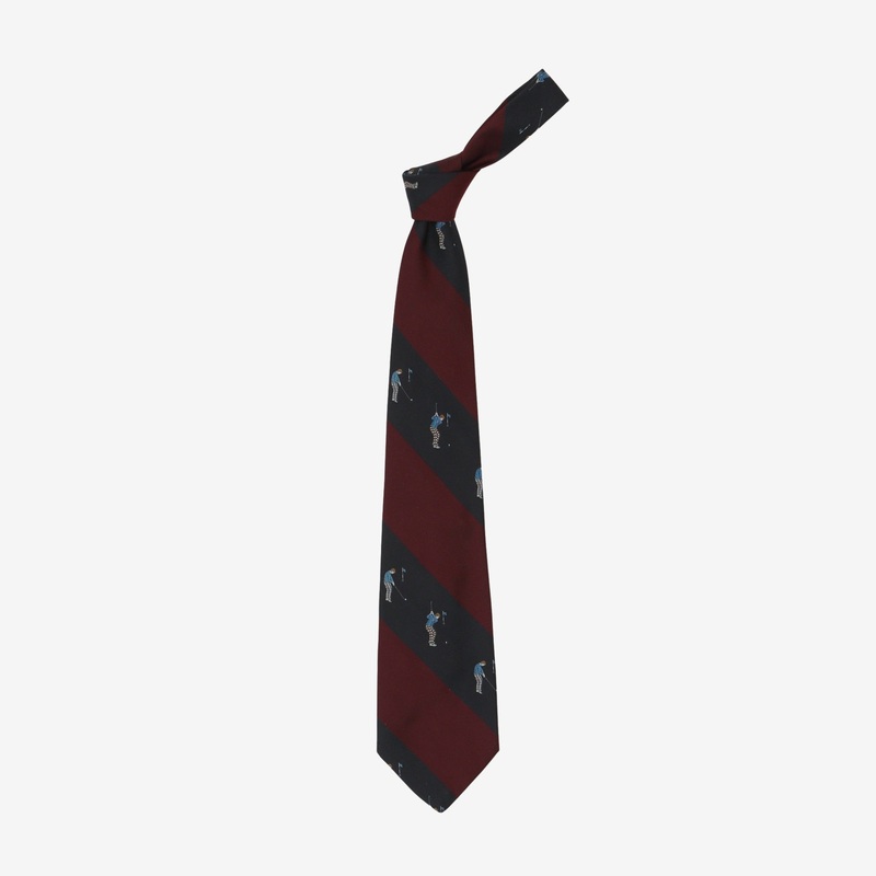 Silk Tie OS Navy/Burgundy