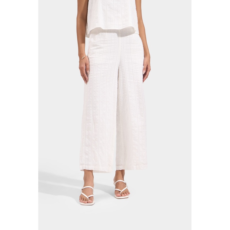 Textured Dobby Trousers Off White Extra Small