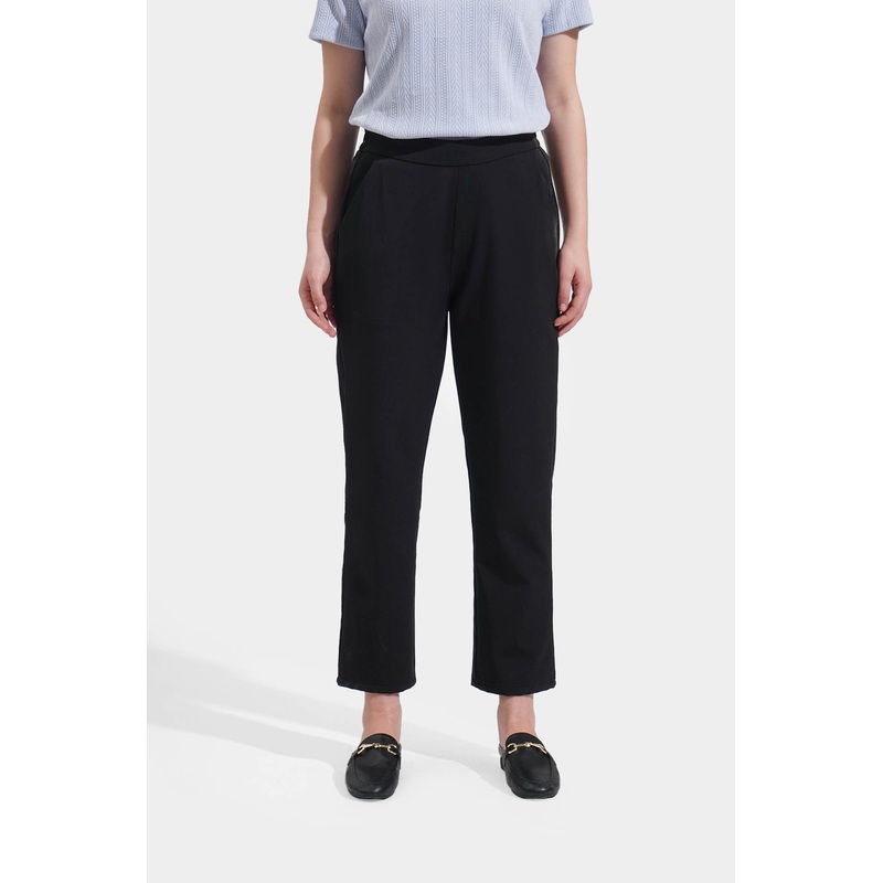 Cozy: Tapered Trousers Black Extra Small