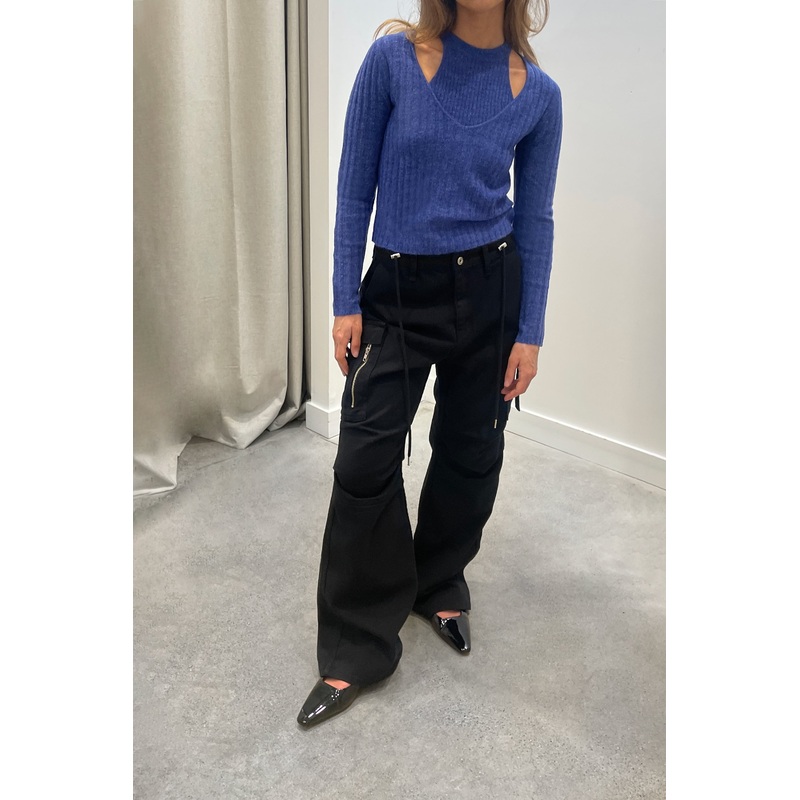 LAYERED SWEATER AND TANK SET True Blue Extra Small