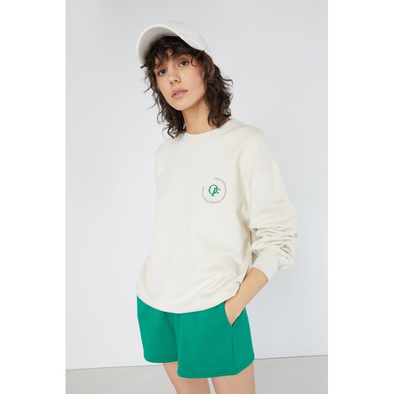 LOGO GRAPHIC SWEATSHIRT Bone White Graphic Extra Small