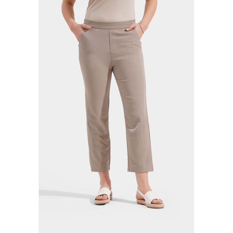 Pull Up Tapered Trousers Stone Extra Small