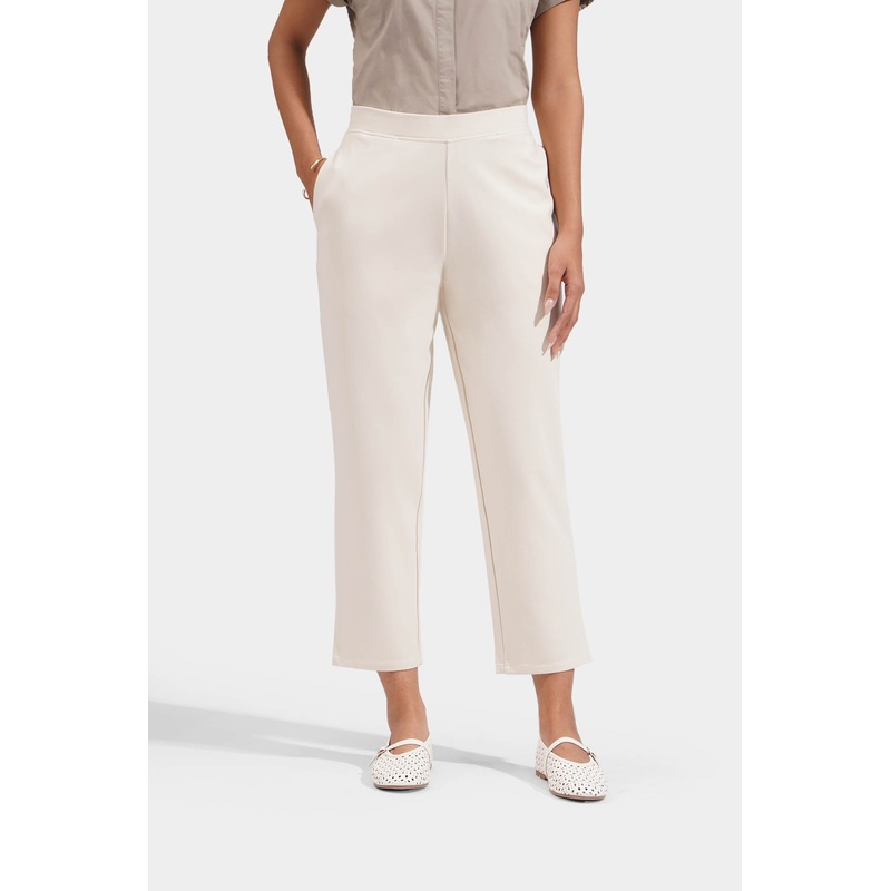 Tapered Knit Trousers Sand Extra Small