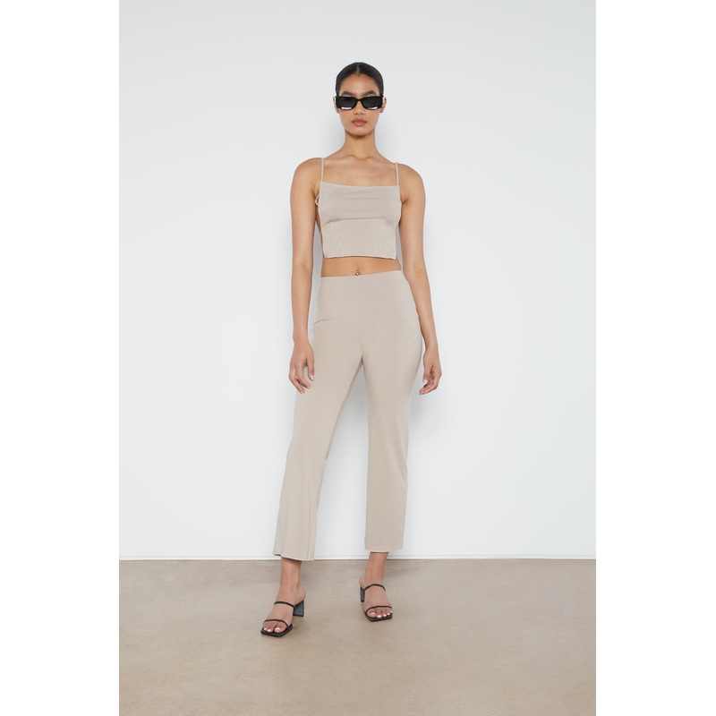 KNIT PANTS Taupe Extra Small