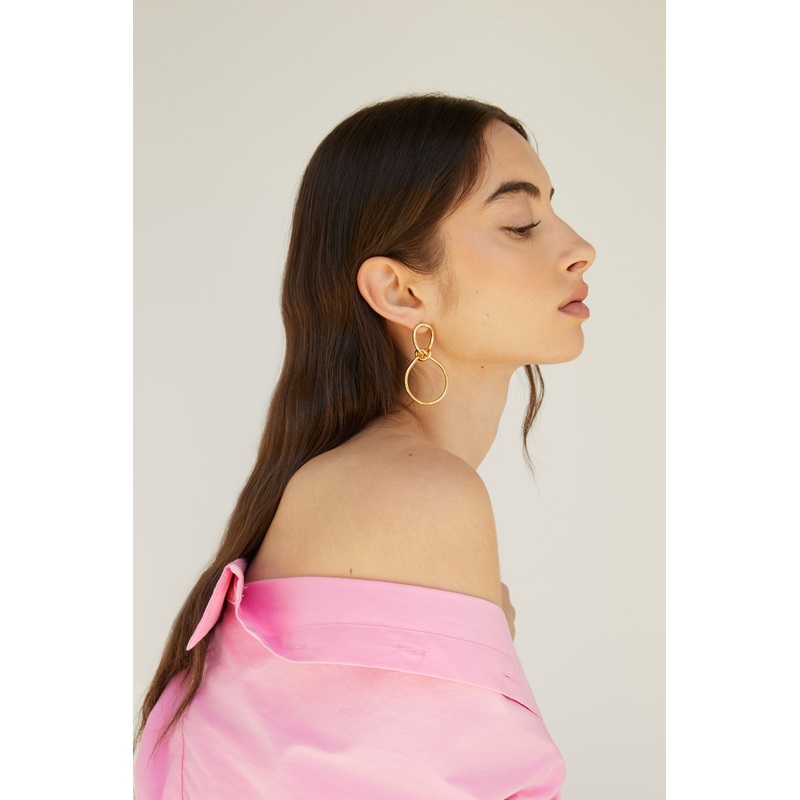 KNOT DROP EARRING Gold One Size