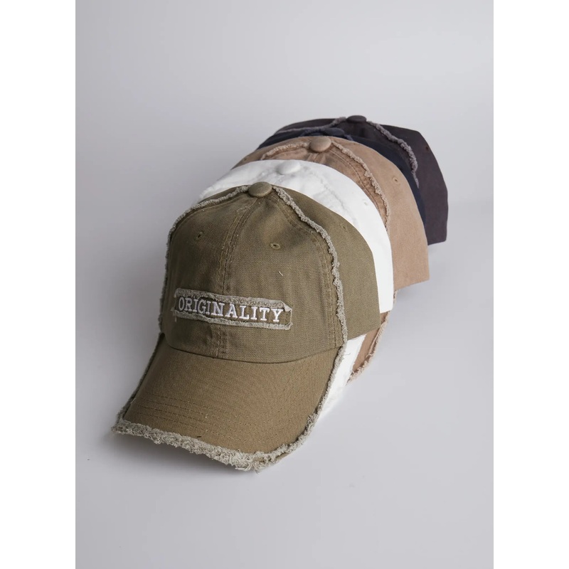 Vintage Raw-Edge Baseball Cap IL511 Dark green One Size