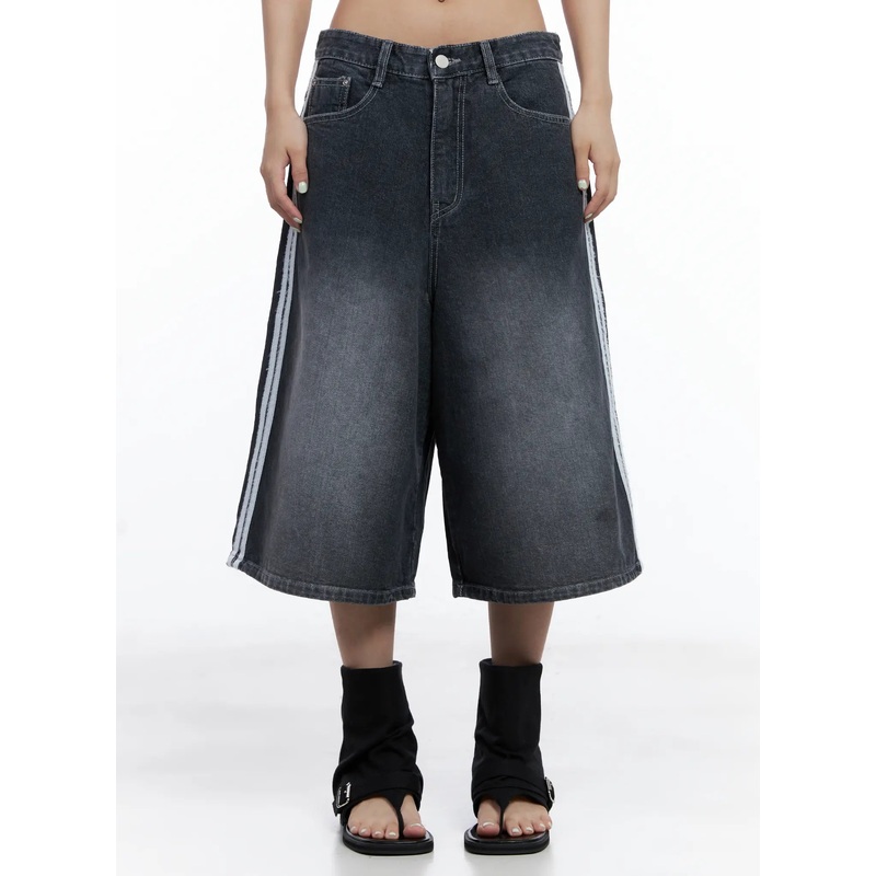 Washed Casual Jorts CL510 Black S