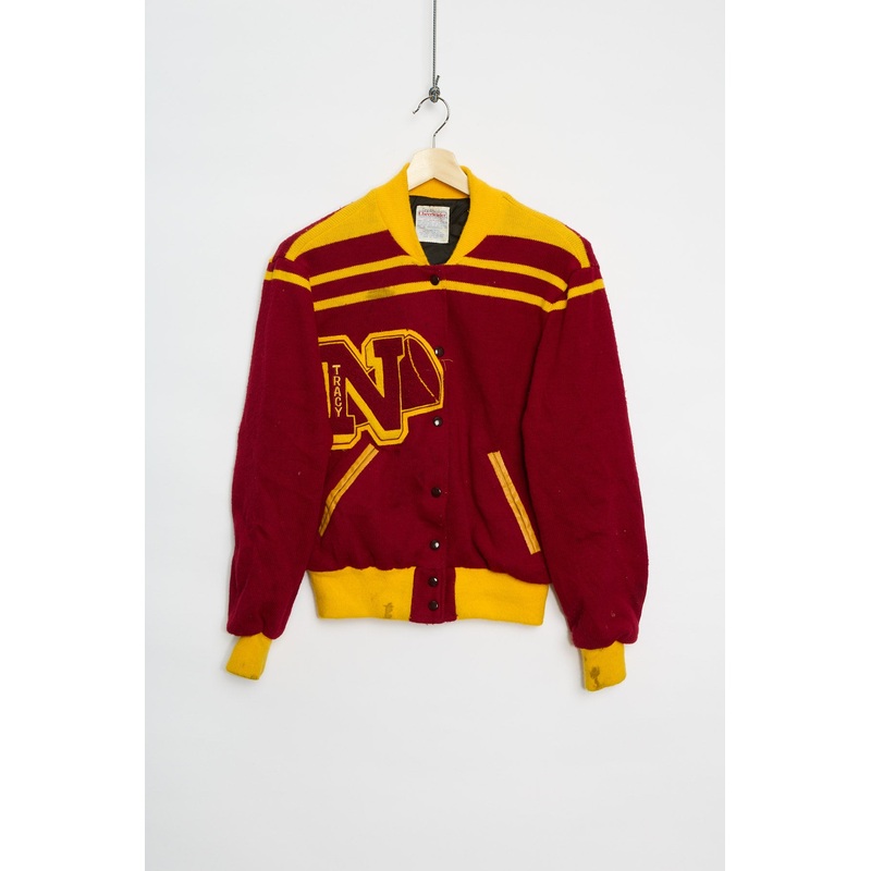 70’s knitted cheerleader varsity jacket (M) M