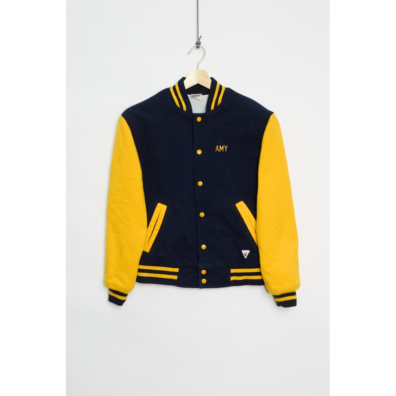 80’s knitted cheerleader varsity jacket (M) M