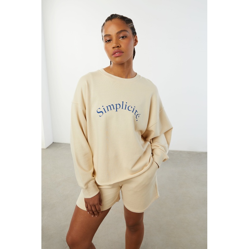 GRAPHIC SWEATSHIRT Oatmeal Graphic Extra Small