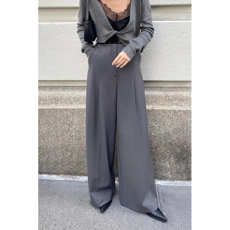SUPER HIGH-RISE WIDE LEG SUITING PANT Asphalt 0