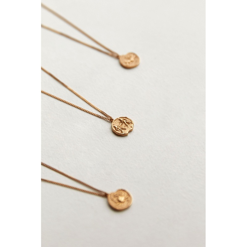 GEMINI PENDANT NECKLACE Gold One Size