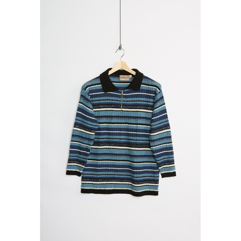 80’s collared quarter zip knit (XL) XL