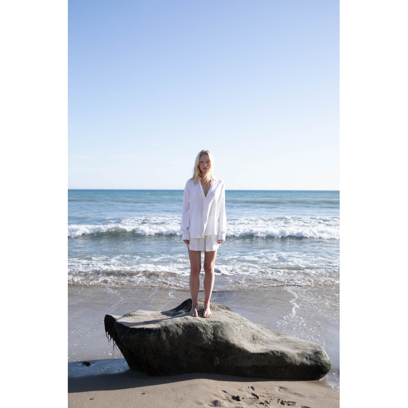 COTTON GAUZE SHORT White Double Extra Small