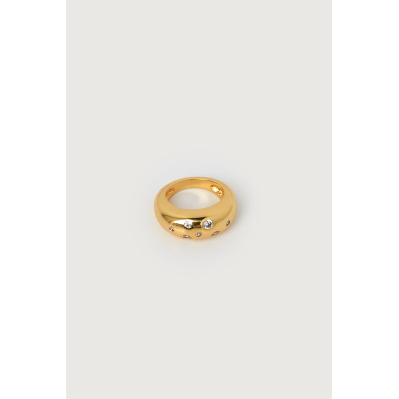 DOME RING WITH ZIRCONIA Gold 6