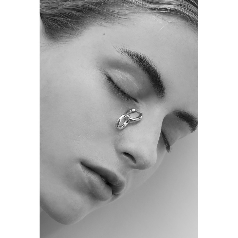 DOUBLE HOOP Gold One Size