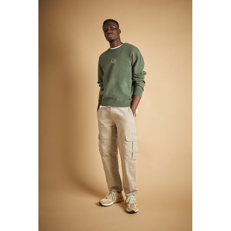 EMBROIDERED LOGO SWEATER Thyme Double Extra Small