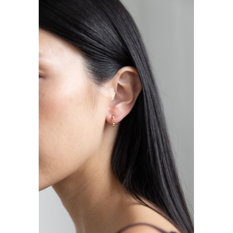 HOOP EARRING SET Gold One Size