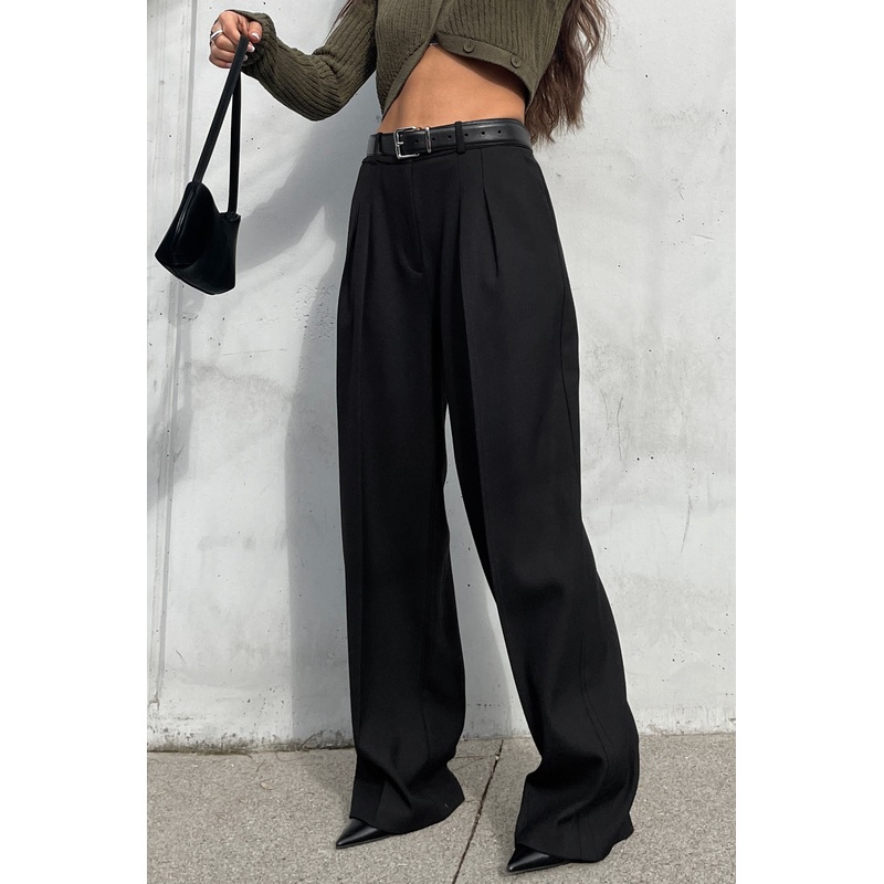 WIDE LEG TROUSER Black 0