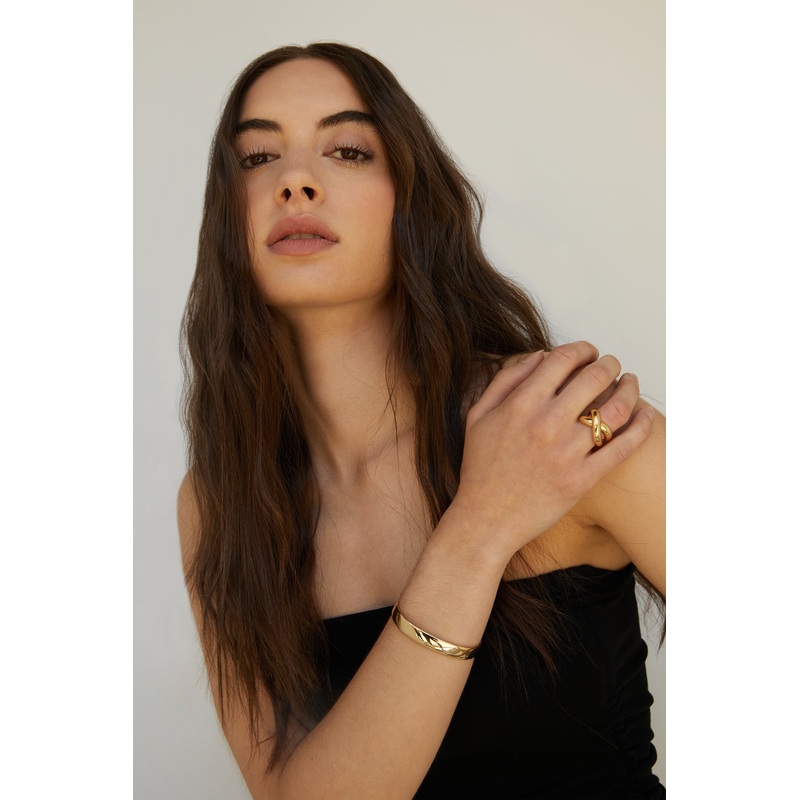 CUFF BRACELET Gold One Size