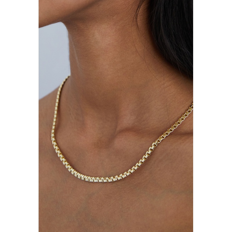 CURB CHAIN NECKLACE Gold One Size