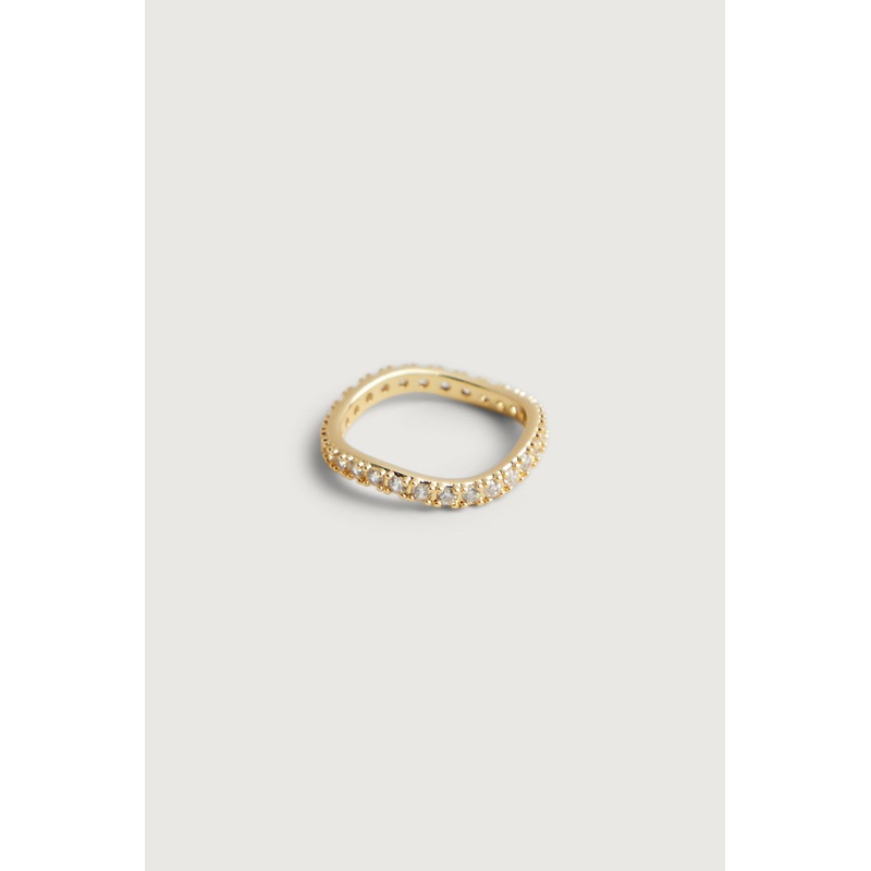 CURVY ZIRCONIA RING Gold 6