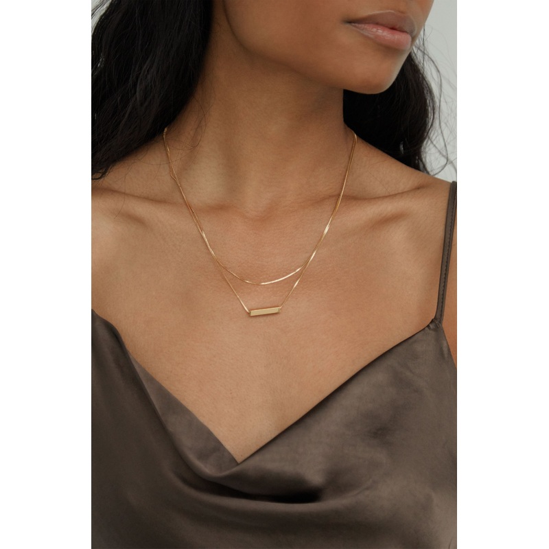 DAINTY DOUBLE NECKLACE Gold One Size