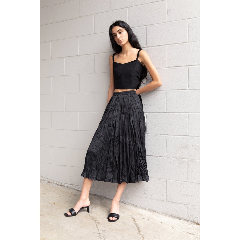 CROPPED TANK WITH TIES White Small