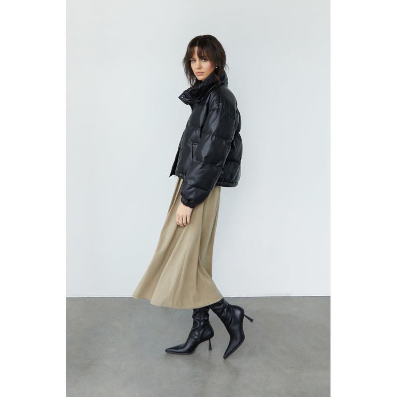 CORDUROY MIDI SKIRT Brown Small