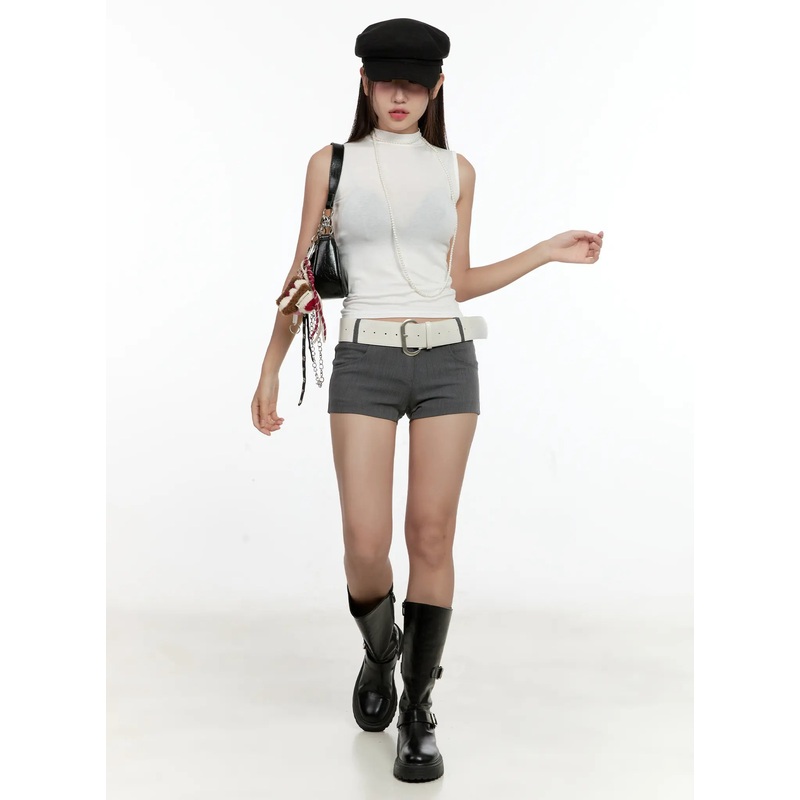 Chic Low-Rise Shorts CG501 Dark gray S/M