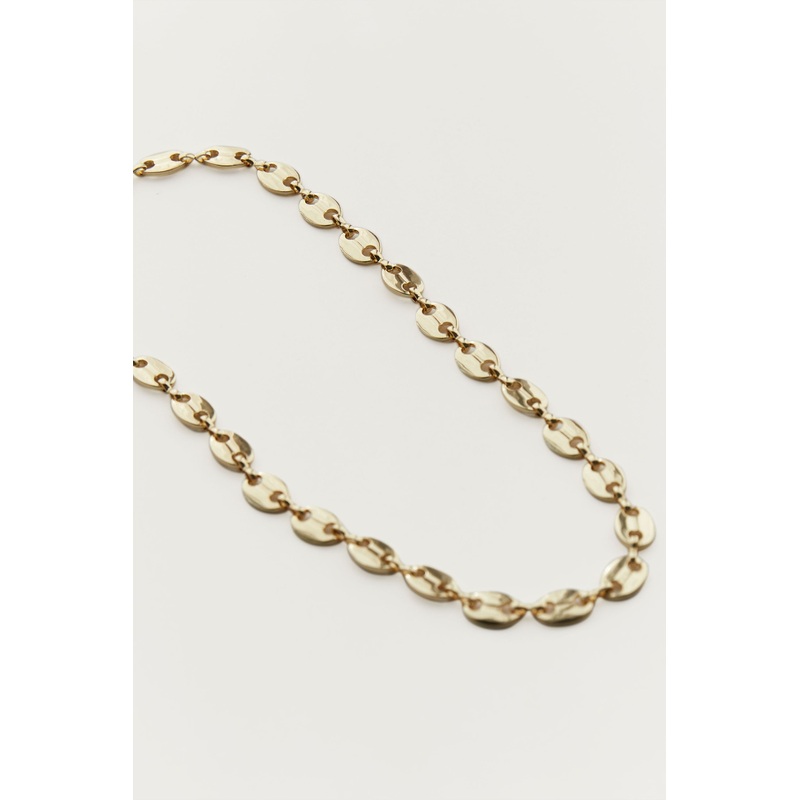 CIRCLE LINK CHAIN NECKLACE Gold One Size