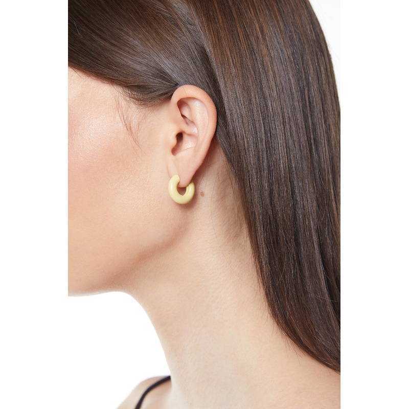 COLOURED MINI HOOPS Gothic Olive One Size