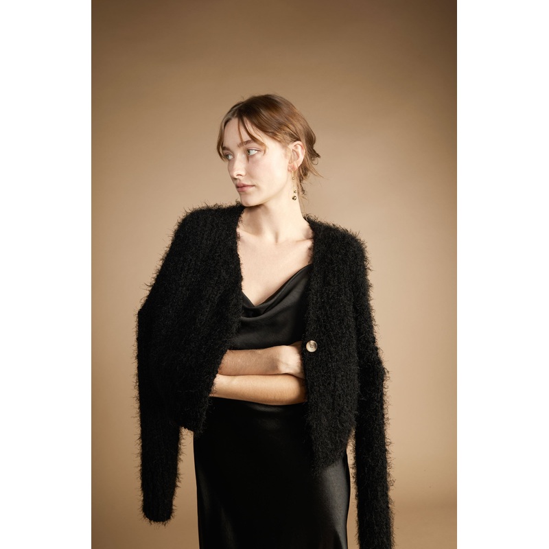 CHAIN EARRING WITH SPHERE DETAILS Gold One Size