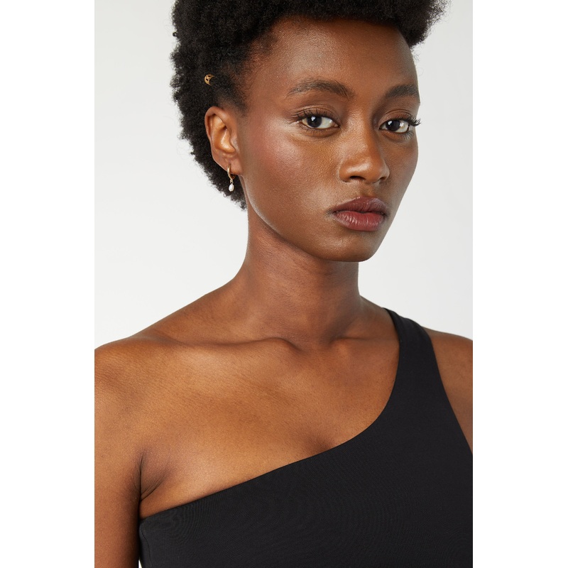 CHARM HUGGIE HOOP Gold Green One Size