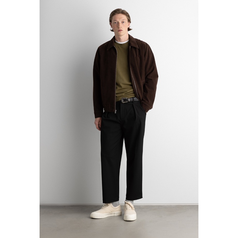 CLASSIC VEGAN SUEDE JACKET Coffee Bean Extra Small