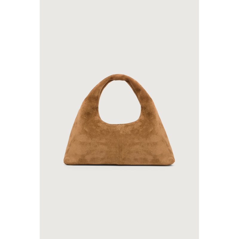 DEMI SHOULDER BAG IN VEGAN SUEDE Camel One Size