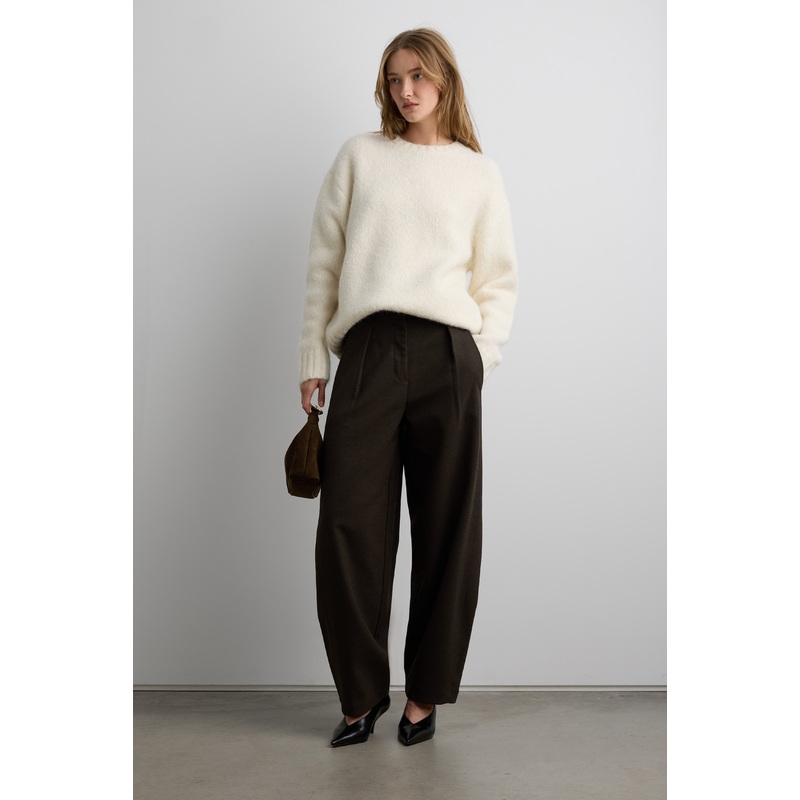 BARREL LEG TROUSER Turkish Coffee 0