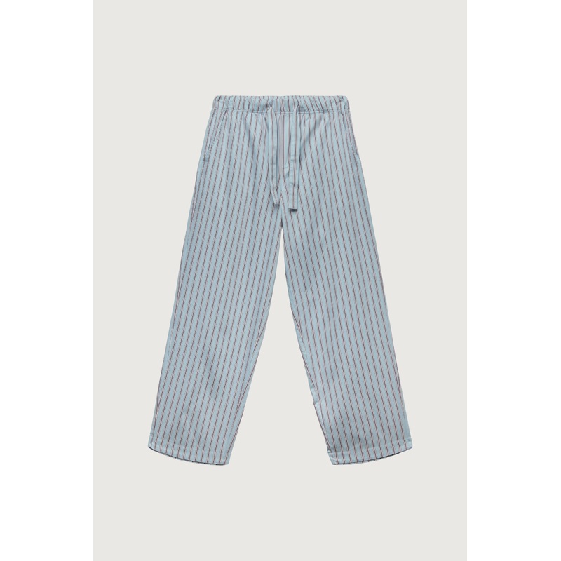 STRIPED PAJAMA PANT Light Blue Red Stripe Extra Small