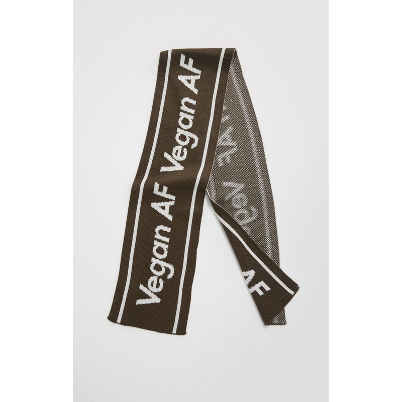 Vegan AF Knit Scarf Dk Forest/Off White OS / TU